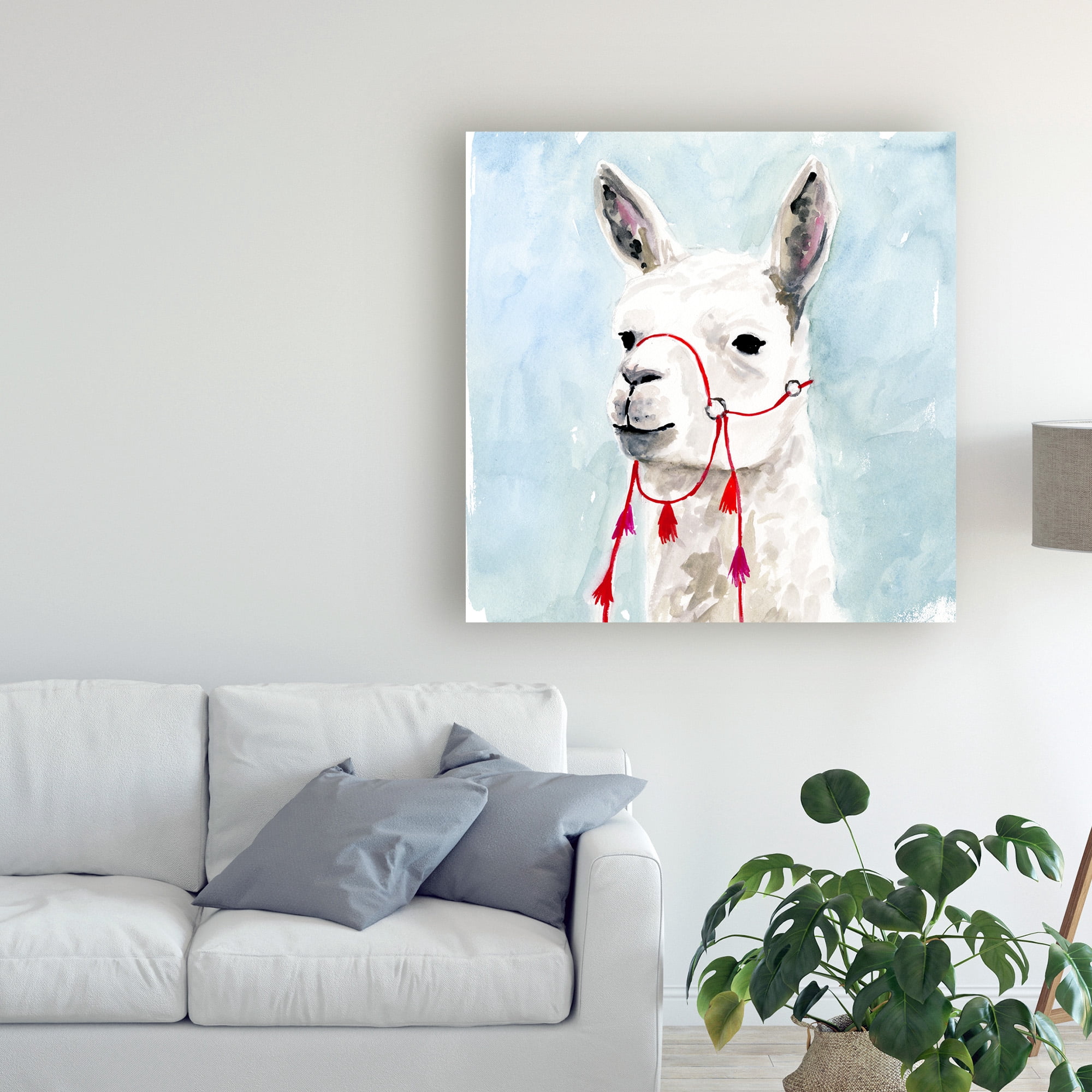Trademark Fine Art 'Watercolor Llama II' Canvas Art by Victoria Borges