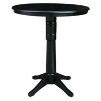 International Concepts 36" Round Pedestal Bar Table in Black