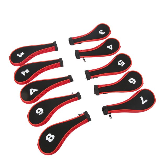 Club Head Cover, Club Cover Wide Opening Neoprene For Irons For Golfer Lovers Red,Blue,Gray