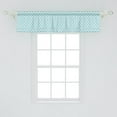 thumbnail image 2 of Ambesonne Aqua Valance Pack of 2, Swirled Waves Ocean Theme, 54"X12", Pale Blue White, 2 of 2