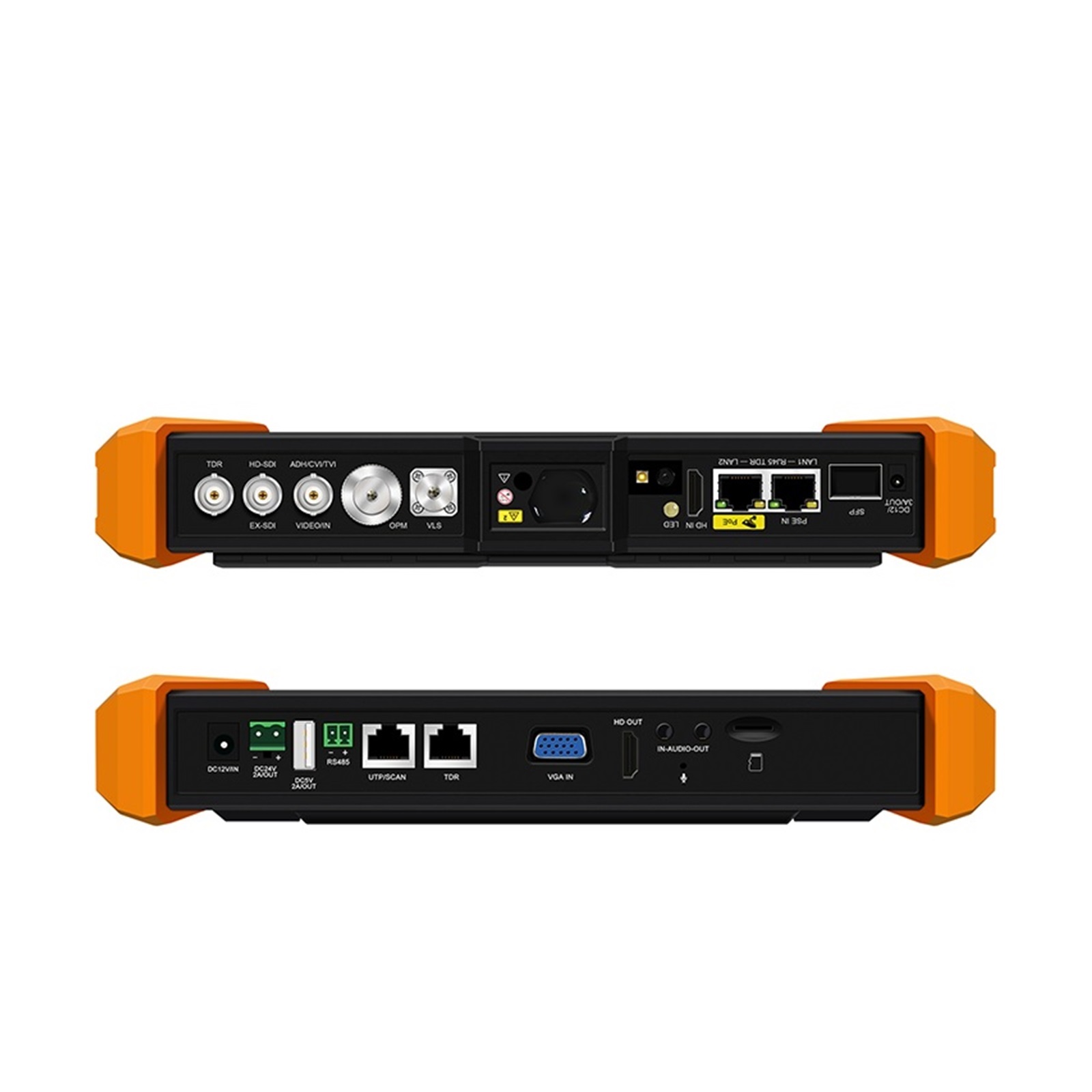 8K H.265 Multifunction 7 Inch CCTV Tester SFP Optical Module AHD CVI TVI SDI Color Bar Generator All In One Ipc Tester