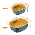 thumbnail image 2 of Unique Bargains Kitchen Colander Food Strainer Bowl Sets 2PCS, Multifunction Plastic Washing Bowl and Strainer-Blue, 2 of 6