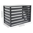 thumbnail image 4 of ToppiJoy Freestanding Air Conditioner Fence for Outdoor Units, Privacy Screen Fence Panels for A/C Conditioning Unit, Metal Garden Fence Privacy Fence Cover for Outside Units (Dark Grey), 4 of 13