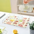 thumbnail image 6 of Acrylic Tray 15.7*11.8*1.9 Inch Transparent Tray Food Tray Tea Cup Tray Serving Trays Cosmetics Storage Kitchen Table Bathroom Sundry Storage Pink Cake, 6 of 7