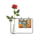 thumbnail image 1 of Hong Kong comida local y lugar Botella de decoración de jarrones colgantes de flores rosas artificiales, 1 of 3