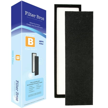 Filter Bros FLT4825 True HEPA Replacement Filter B for GermGuardian AC4825 Home Air Cleaner Purifiers, AC4300BPTCA / AC4850PT with Pet Technologies, AC4900CA Systems Captures Allergies/Pets / (Best Hepa Filter For Pet Allergies)