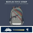 thumbnail image 5 of FORMRS Unisex School Backpack 17" Student Travel Bag with Laptop Compartment, Colorful Plane Stripes, 5 of 7
