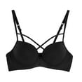 thumbnail image 4 of T Shirt Bras Women Pullover Bra Feature V-Neck Full-Figure Bra Style W-1548 Black 32, 4 of 6