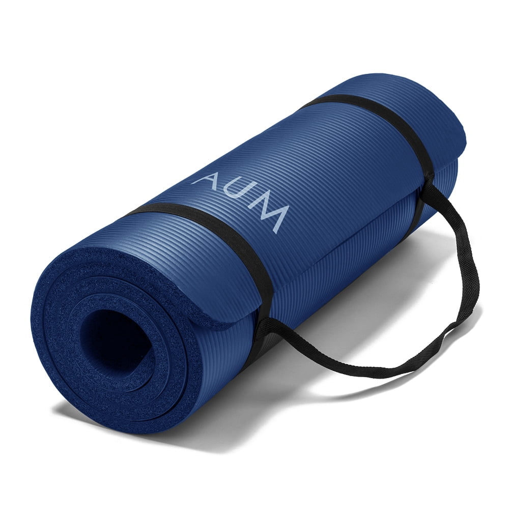 AUM High Density HD Foam Tech Yoga Exercise Mat - 72 In. x 24 In. x 1/2 In.