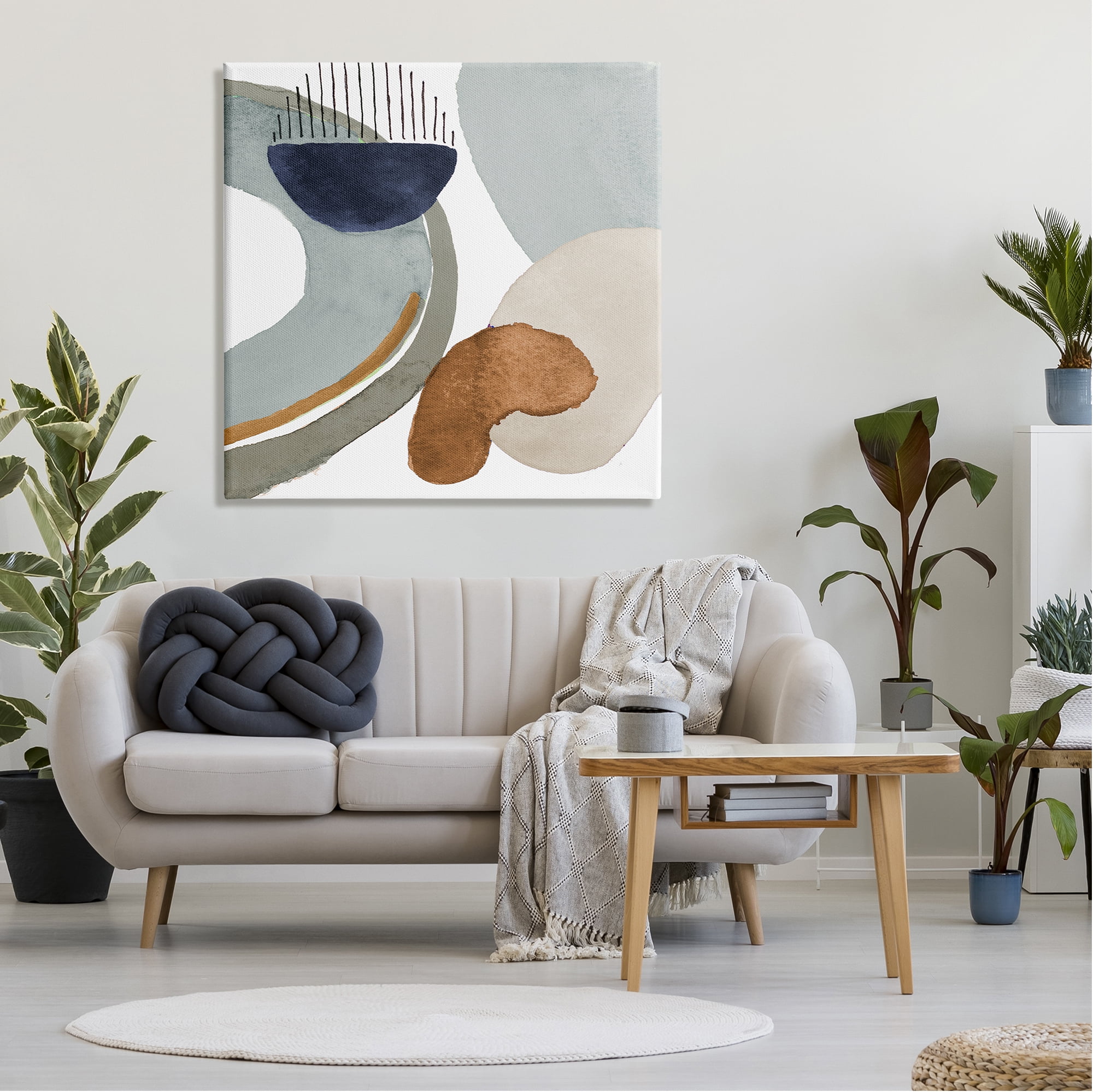 Stupell Industries Bold Contemporary Shapes Geometric Paint Strokes Lines Painting Gallery Wrapped Canvas Print Wall Art, Design by Lanie Loreth