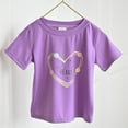 thumbnail image 5 of Gubotare Girls Blouses Short Sleeve Girls' Shirt Casual Short Sleeve Fashion T Shirt for Girls Kids' Graphic Tee Youth Top (Purple,Size 7-8 Years), 5 of 5