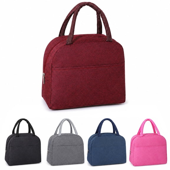 WYLHCEK Lunch Box Reusable Large Capacity Insulation Leakproof Lunch Bag Portable Lunch Box for Women & Men Work, Picnic, Travel, Camping, Red