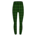 thumbnail image 5 of QATAINLAV Birthday Gifts Maternity Leggings Fashion Plaid Print Tight Workout Leggings Womens Casual High Waisted Butt Lifting Yoga Pants Milk Silk Soft Legging Trousers Green L, 5 of 6