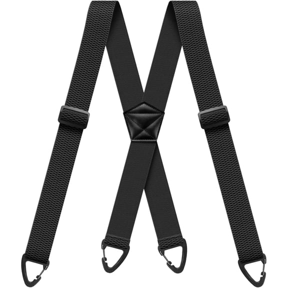 Men's Hidden Suspenders, Adjustable Elastic x Back Suspenders Under Clothes with 4 Snap Loops