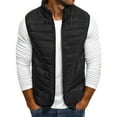 thumbnail image 5 of Aiwetin Men' Sleeveless Vest Jackets Winter Fashion Male Cotton-Padded Vest Coats Men Stand Collar Warm Waistcoats Clothing 5XL, 5 of 8