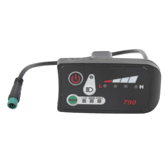 Electric Bike Modification Display Meter with LED Power Display Panel and Waterproof 5p Male Plug for 22.2mm Handlebars-Yvan