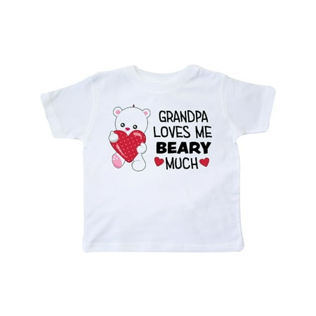 

Inktastic Grandpa Loves Me Beary Much- cute bear Gift Toddler Boy or Toddler Girl T-Shirt