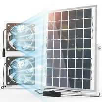 Eco Breeze Solar Exhaust Fan for Greenhouse and Shed with Long Cable