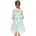 thumbnail image 5 of Girls Dress Green Rainbow Polka Dot Tulle Birthday Party Ball Gown 12 Years, 5 of 7