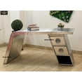 thumbnail image 3 of NauticalMart Aviator Wing Desk Aluminium Table Home Office Aviator Furniture Decor (Two Drawer, 70 Inches), 3 of 5