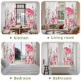thumbnail image 6 of Pink Mushroom Kitchen Curtains, Butterfly Flower Moon Country Botanical Light Filtering Window Curtain Panels, 2Pcs Rod Pocket Window Treatments Set for Living Room Bathroom Bedroom 52x72 Inches, 6 of 9