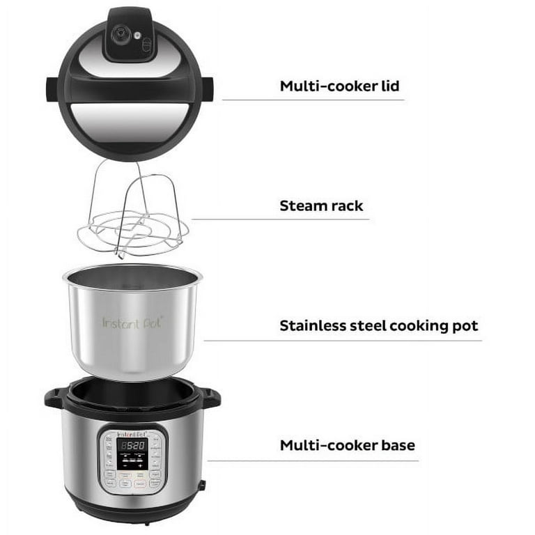 Instant Pot Duo 7-in-1 Electric Pressure Cooker, Slow Cooker, Rice Cooker,  Steamer, Sauté, Yogurt Maker, Warmer & Sterilizer, Includes Free App with  over 1900 Recipes, Stainless Steel, 3 Quart 