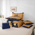 thumbnail image 6 of Manfei Vintage USA Flag 7pcs Queen Bedding,Red Navy Stars Bedding Comforter Set Queen,Navy Blue Reversible, 6 of 7