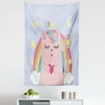 thumbnail image 1 of Rainbow Tapestry, Unicorn Cat Holding Heart Kitten Stars Print, Fabric Wall Hanging Decor for Bedroom Living Room Dorm, 5 Sizes, Rose Pale Pink, by Ambesonne, 1 of 1