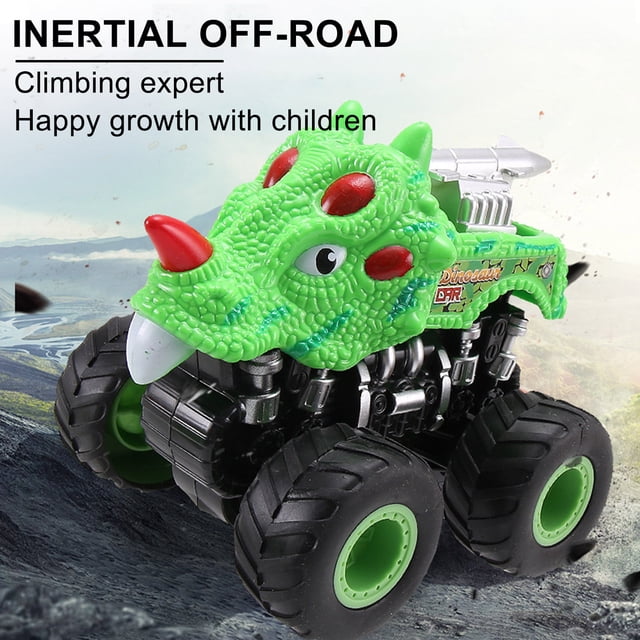 Coche de juguete de dinosaurio para niños, vehículo utilitario deportivo inercial con tracción en las cuatro ruedas Wmkox8yii shdjk1954