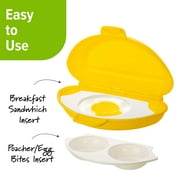 PrepSolutions 4-in-1 BPA-Free Microwave Egg Cooker, Dishwasher Safe