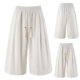 thumbnail image 1 of Ceisia Men's All-Season Solid Color Wide Gift Leg Pants Elastic Drawstring Waist Zipper Button Pockets for Outdoor Casual Daily Work Wear, 1 of 9