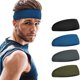 thumbnail image 1 of Diadema (paquete de 4), banda para el sudor para hombre y diadema deportiva para correr, ciclismo, yoga, baloncesto - Diadema elástica que absorbe la humedadNegro/Verde/Azul/Gris oscuro, 1 of 1