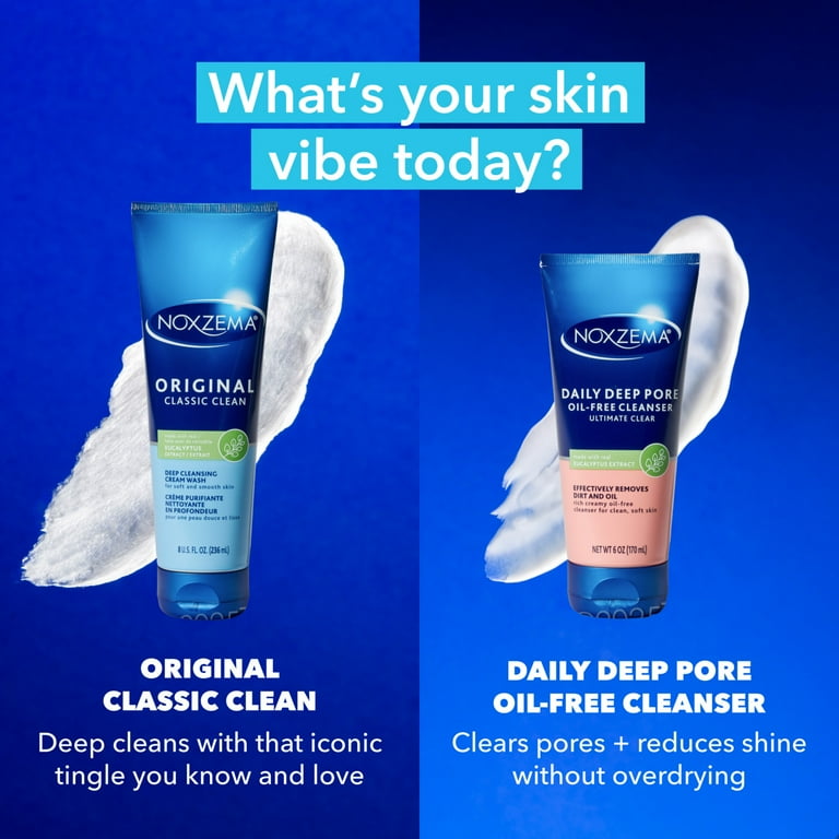Noxzema Deep Moisturizing Facial Cleanser Cream, Daily Beauty Wash