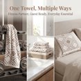 thumbnail image 7 of REGALWOVEN Geometric Pattern Cotton Decorative Hand Towels, 13 x 29 Inch Absorbent Soft Towel for Hand Drying and Face Washing Beige 2-Piece, 7 of 7