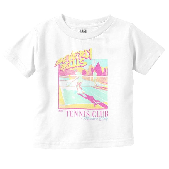 Retro Beverly Hills Tennis Club Toddler Boy Girl T Shirt Infant Toddler Brisco Brands 6M