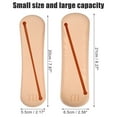 thumbnail image 2 of Unique Bargains 2 Pcs Travel Makeup Bag Makeup Brush Holder Portable Makeup Organizer Bag Waterproof Silicone Beige, 2 of 7