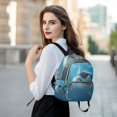 thumbnail image 6 of JIALIOU Mini Backpack Purse for Women Quilted Casual Daypack Small Travel Shoulder Bag, Shark with Sunglasses, 6 of 7
