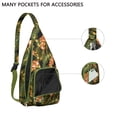 thumbnail image 2 of Boho Tropical Sling Backpack – Botanical Jungle Leaves & Monstera Print, Fashionable Multi-Functional Daypack, 2 of 4