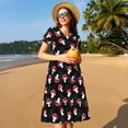 thumbnail image 4 of Balery Cartoon Mushroom Vestidos sueltos de manga corta para mujer, vestidos de verano 2025, vestidos casuales de corte A con vuelo., 4 of 6