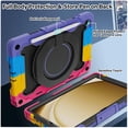 thumbnail image 7 of For Samsung Galaxy Tab A11 Plus 5G 2025/A9 Plus 5G/A9+ 2023 11 Inch with HD Screen Protector & Shoulder Strap,Heavy Duty Military,360°Rotating Stand Case for Kids, 7 of 7