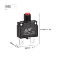 thumbnail image 2 of Unique Bargains Circuit Overload Protector 25A AC125/250V DC32V Push Button Thermal Circuit Breaker with Waterproof Caps 2pcs, 2 of 5
