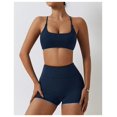thumbnail image 4 of Conjuntos de entrenamiento for mujeres 2 piezas de talle alto sin costuras con sujetador deportivo acolchado conjuntos de ropa de gimnasio, 4 of 7