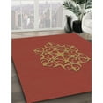thumbnail image 2 of Ahgly Company Indoor Square Patterned Grapefruit Red Area Rugs, 7' Square, 2 of 6