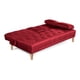 thumbnail image 5 of Sofá Cama De Lino Rojo Modelo Caroli Makora Con Portavasos, 5 of 9