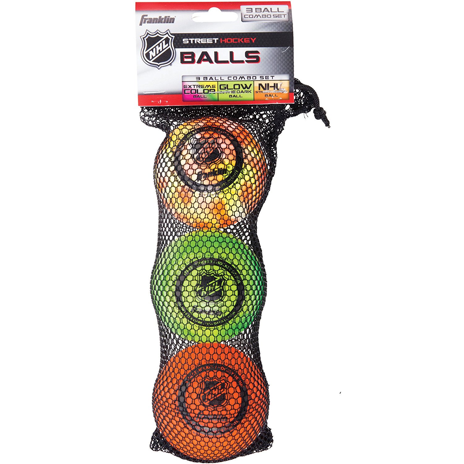 NHL Street Hockey Ball Combo (Pack of 3) By Franklin Sports by