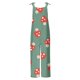 thumbnail image 5 of ICHUANYI Clearance Women Ladies Printed Summer Sleeveless Backless Loose Long Playsuits Rompers Jumpsuit(Green, XL) ICHUANYI WER2023080806924, 5 of 5
