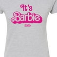 thumbnail image 3 of Barbie The Movie - It's Barbie Pink - Juniors Fitted Graphic T-Shirt, 3 of 5