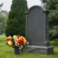 thumbnail image 6 of Artificial Cemetery Potted Rose Flowers, Mixed Color Fake Rose Arrangements, UV Resistant Outdoor Cemetery Flowers, Weatherproof Grave Site Decor for Memorial Floral Pots and Tombstone Floral Decor, 6 of 7