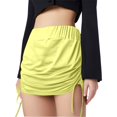 thumbnail image 3 of Pantalones con falda sexy plisada y cordón lateral para mujer - Falda corta de verano de color liso (2), 3 of 7