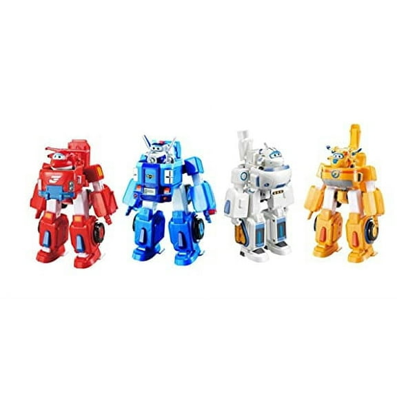 Super Wings Transforming 4-Pack - Jett, Donnie, Paul, and Astra